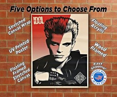 Billy Idol Shepard Fairey Canvas Wrap Wall Decor PosterWall Art Print