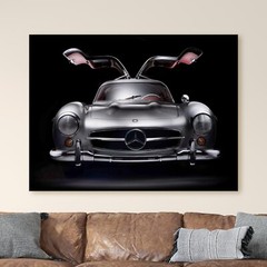 1955 Mercedes Benz 300SL Doors Up Vintage Sports Cars Canvas Wall Art Print