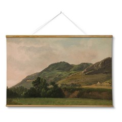 ARPEOTCY Extra Large Vintage Framed 54″L x 36″W, Mountain Landscape of Tivoli