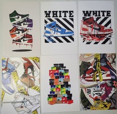 Nike Shoe / Frameless Canvas Poster – wall decor – 8x12in (set of 6)