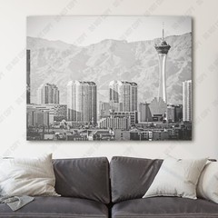 Las Vegas Downtown USA City Nevada Black and White Canvas Wall Art Print