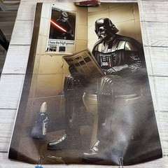 Star Wars Darth Vader On Toilet Humor Poster 16”x24” Unframed New