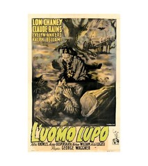 1949 The Wolf Man (International Pictures) Movie Poster or Canvas Art Print