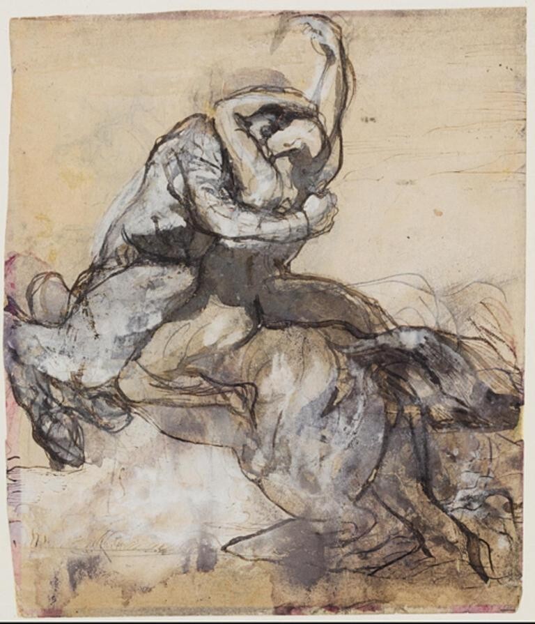 Centaur and Young Man : Auguste Rodin : 1905 : Art Print