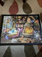 New! Colorful BOHO Botanical Picture/Puzzle w/Black Frame/21.25”x16.25”/Awesome!