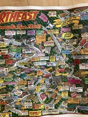 Vintage Northeast Minneapolis Minnesota MN Map Poster 1986-87 Business Store