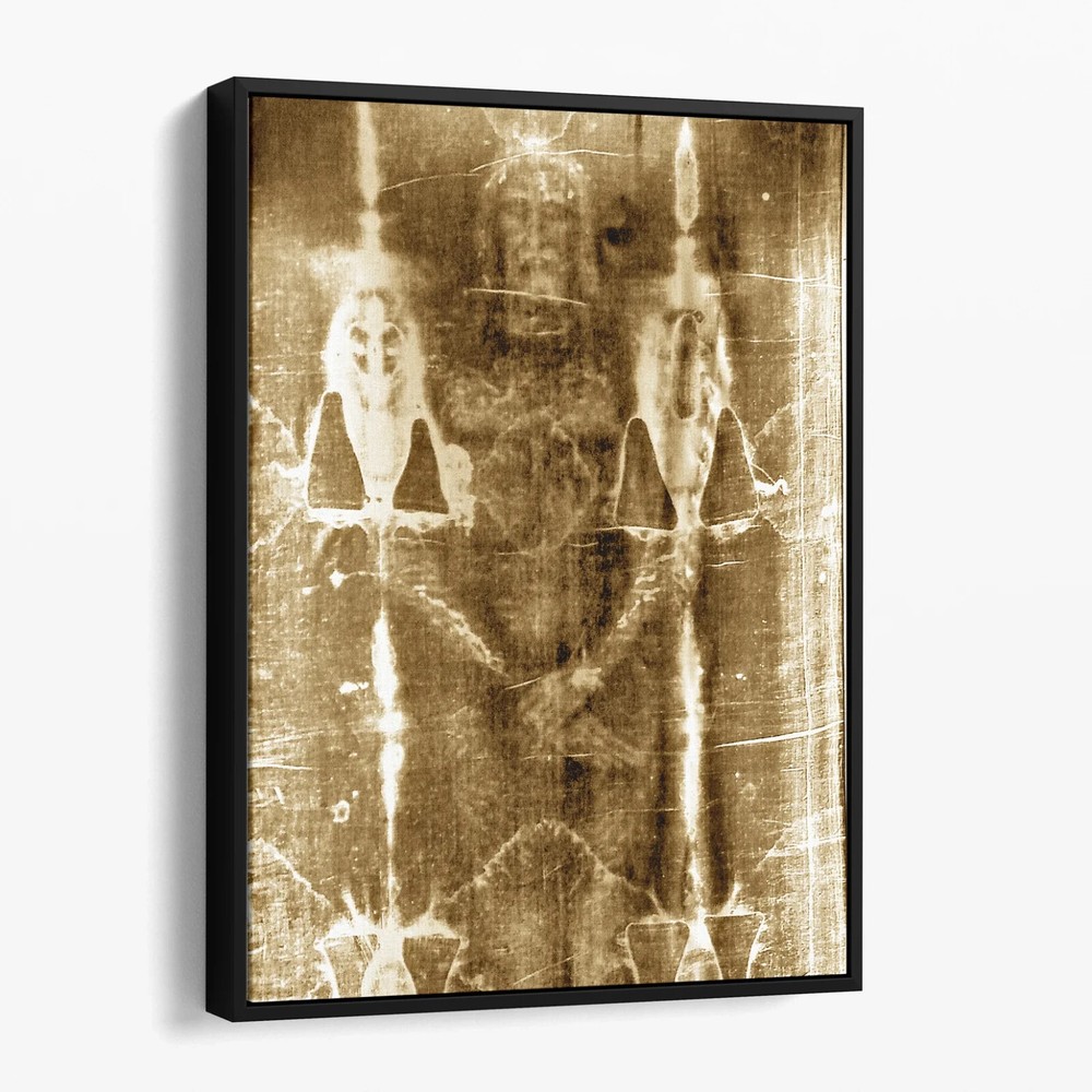 Shroud of Turin – Face & Body of Jesus Christian Bible God Canvas Print Wall Art