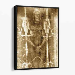 Shroud of Turin – Face & Body of Jesus Christian Bible God Canvas Print Wall Art