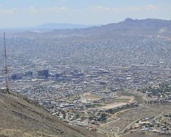 El Paso Texas and Juarez Mexico viewed from Franklin Mountains Photo Print