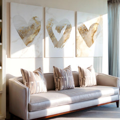 3 Pieces Elegant Abstract Large Wall Art Canvas Set for Living Room Set Of 3