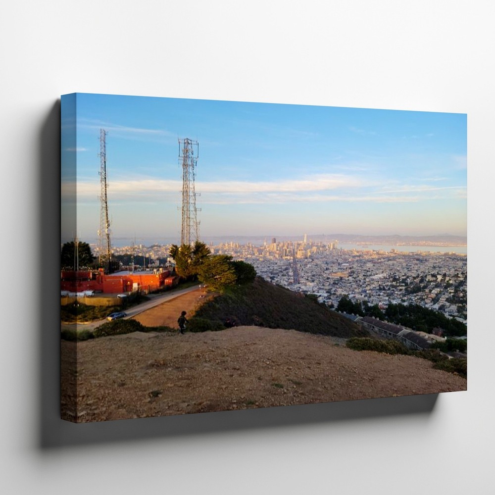 San Francisco Cityscape Canvas Wall Art Urban Skyline with Hills and Towers