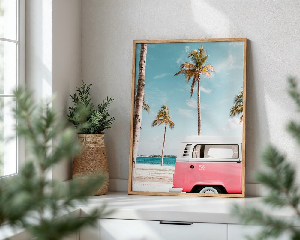 Beach Ocean Relaxing Wall Art Poster Print BS100-78_Frame Mockup 480