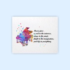 Dignovel Studios Piano Music Gives a Soul Musician Inspirational Quote Print