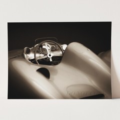 Mercedes Benz W196 Interior Vintage Sports Cars Wall Art Poster Print