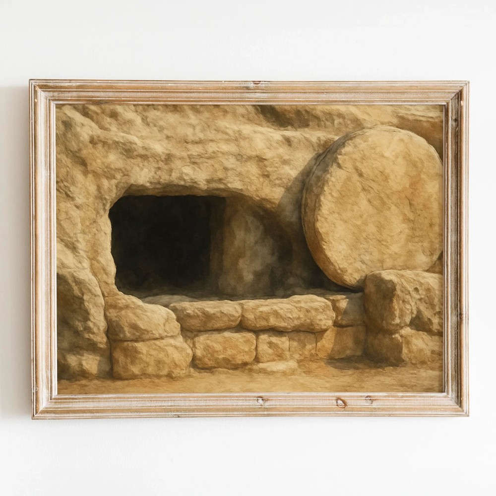 The Empty Tomb Jesus Christ Christian Bible Wall Art Poster Print