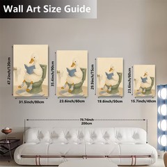 Funny Duck Reading Book on Toilet Canvas Print Whimsical Bathroom Wall Art