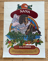 Vintage Hawaiian Astrology Poster Aries Goddess NANA Kalai Pahoa Sunshine 1974