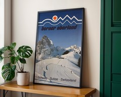 Switzerland – Berner Oberland – 1987 Retro Travel Poster