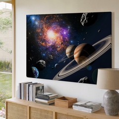 Wall Art Breathtaking cosmic scene unfolds in the vastness of space, featuring a