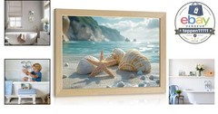 Coastal Wall Art Canvas Print, Beach Seascape Decor 8×10 Inch