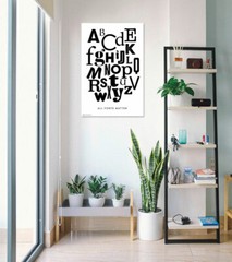 All Fonts Matter – Typography Poster (The Alphabet in 26 Fonts) (Size: 24 x 36″)