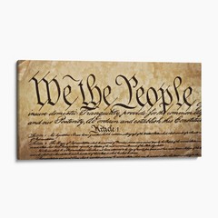 We The People – United States Constitution USA History Canvas Wall Art Print