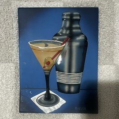 VINTAGE Cocktail & Bottle Wall Art Set of 3 by WILL RAFUSE, Signed