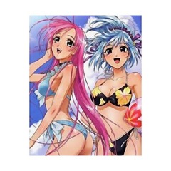 8×10 Anime Beach Girls Poster | Moka and Kurumu Art | Matte Vertical Poster