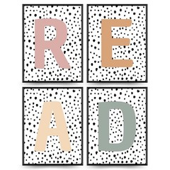 Classroom Decor, Boho Classroom Must Haves Homeschool Wall Decor Set of 4, Re…
