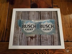Handmade Busch Light Beer Montana State Cutout Art In Frame