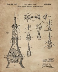 6 Outer Space Patent Prints (8″x10″) – Great Gift for Engineers – Wall Art Decor