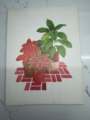 12 X 16 Colorful Print of Plants on Heavy Cardboarrd Ready To Frame