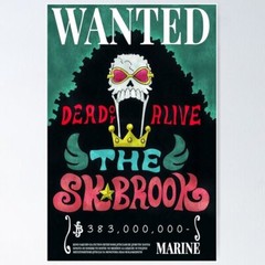 NEW! Best Design Brook Wanted Poster Post-Wano Updated Bounty Poster