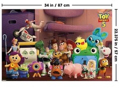 Toy Story 5 Poster Disney Pixar Woody Buzz Jessie Movie Wall Art 34×22