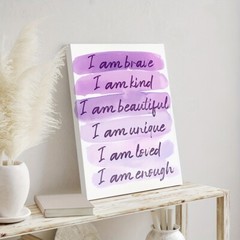 1pc Front Affirmation Room Wall Art with Inspirational Quotes Printed on Canvas