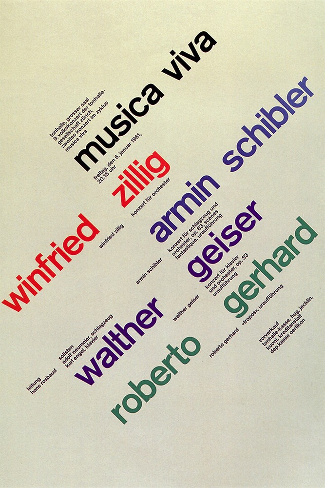 Zurich Opera Karl 1970 M?ller Brockmann Original Vintage Wall Art – POSTER 20×30
