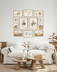 Vintage Western Wall Art Decor – Cowboy Canvas Prints, Rustic Farmhouse Southwes