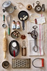 Vintage Kitchen Baking Tools Photo Art Print Poster 24×36 inch