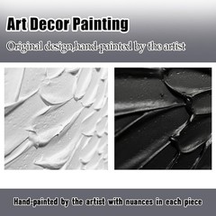 Artistic Black & White 40″ x 20″ Abstract Canvas – Perfect for Office & Home