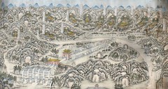 Pictorial Map Panoramic View of 13 Ming Emperor Tombs 1875-1908 China Art Poster