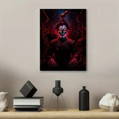 Scary Haunted Clown Canvas Print Halloween Horror FRAMED ART 12×16″ US SELLER