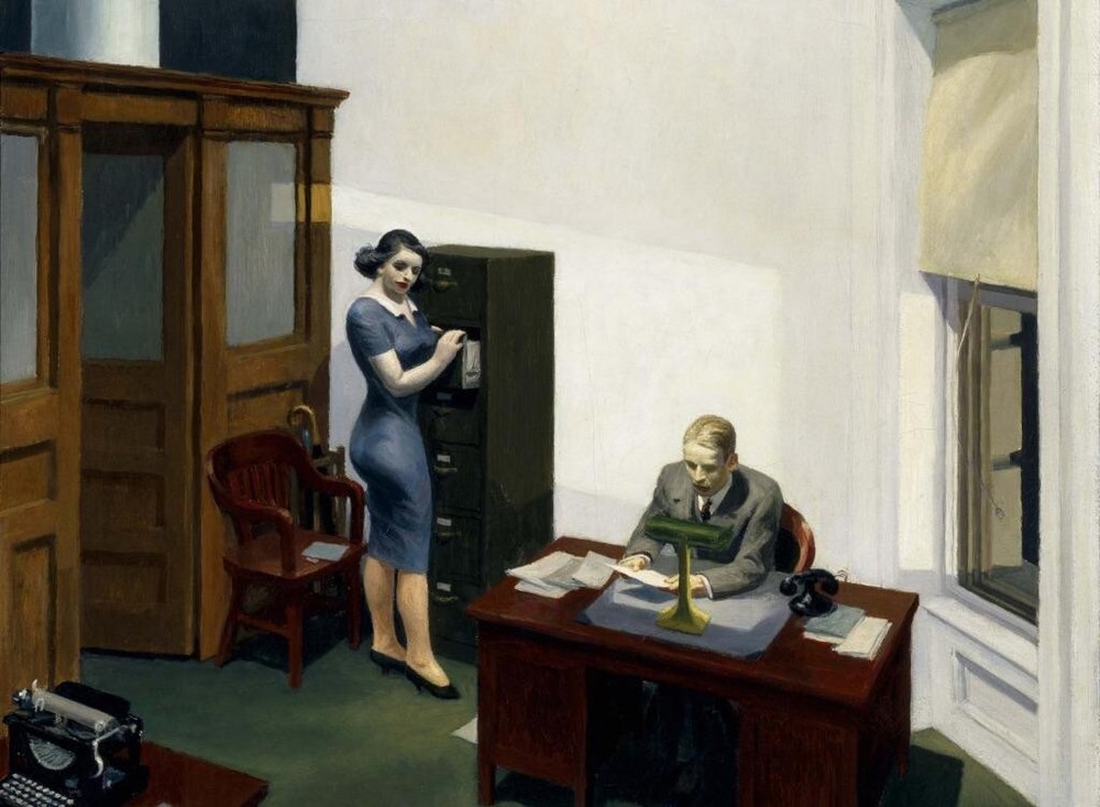 Office at Night Edward Hopper 1940 American Realism Interior Scene Art Print