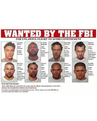 Prison Break Fox River Eight FBI WANTED POSTER Poster – Size: Adult S-Color