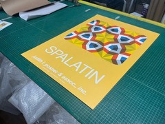 MARKO SPALATIN Kaleidoscope SIGNED 36″ x 26″ Serigraph 1980 Contemporary Yellow