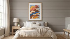 Vintage Dachshund Poster Retro Wiener Dog Art Colorful Modern Wall Decor Print
