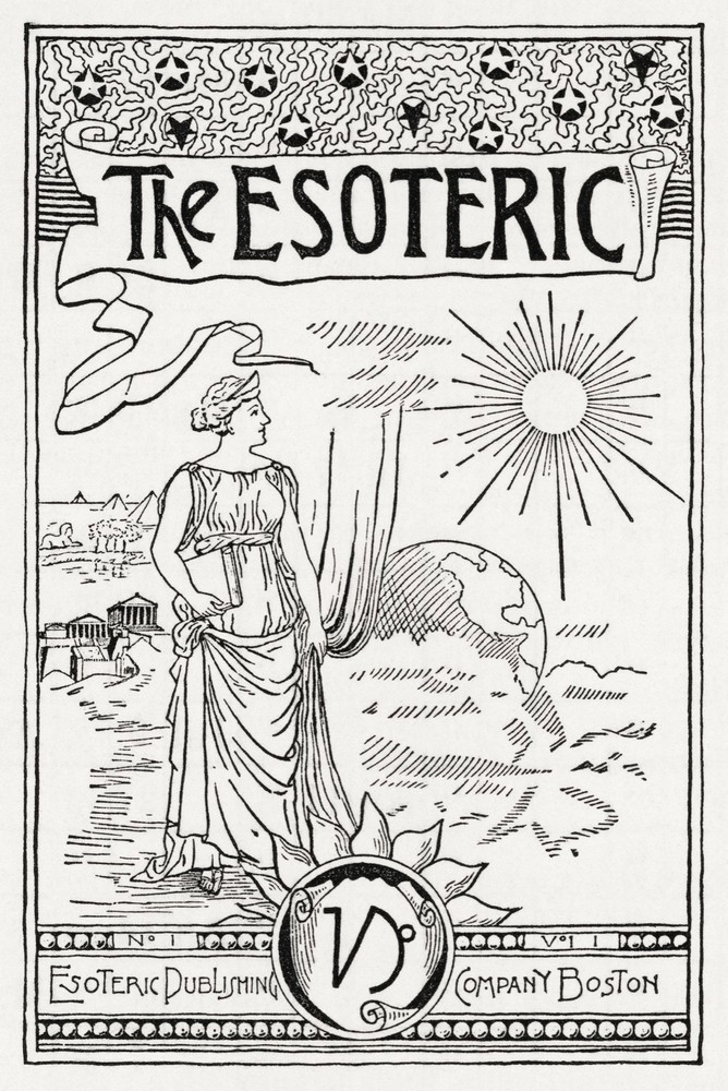 12736.Wall Decor Poster.Interior home art.Room design.Antique Esoteric Magazine