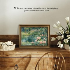 Rose Framed Canvas Wall Art,12×16 Inch Vintage Floral Painting for Bedroom Do…