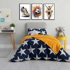 VeeFeng 3Pcs Graffiti Soccer Wall Art Sneakers Posters Wall Decor Prints Pict…
