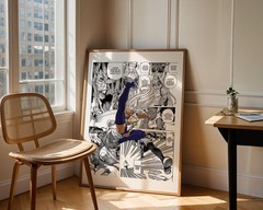 Mirko Manga Panels Poster | My Hero Academia Anime Wall Art Print