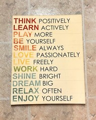 Inspirational Classroom Canvas Art 1.25″ X 15″ Teacher Supply THINK LEARN PLAY